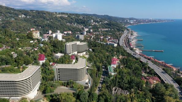 Вид сверху гостиничного комплекса Marine Garden Sochi Hotels & Spa