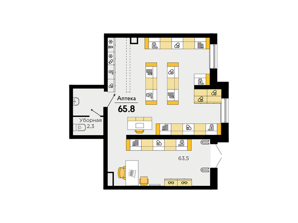 Планировка  65,8 м²