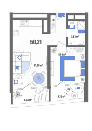 Планировка Номер 50,21 м²