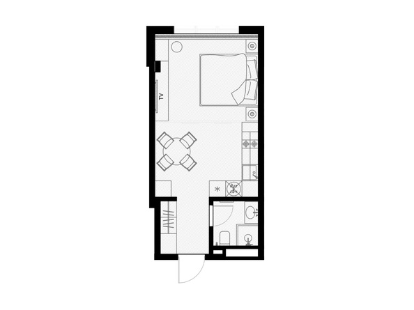 Планировка Студия 29,5 м²