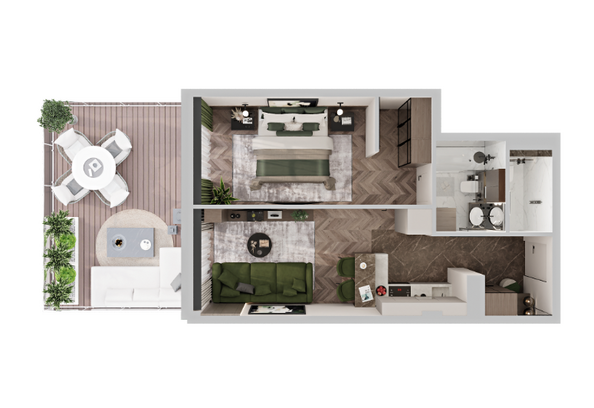 Планировка 2-комн 63,3 м²