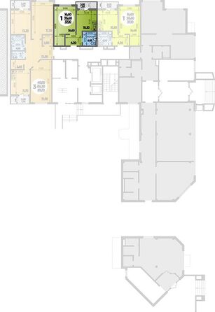 Планировка 1-комн 37,1 м²