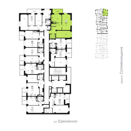 Планировка 2-комн 64,53 - 65 м²