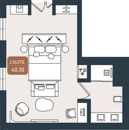 Планировка Номер 40,3 м²