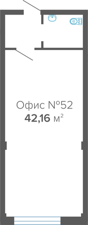 Планировка 1-комн 42,16 м²