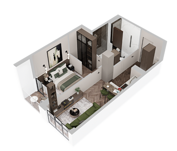 Планировка 1-комн 41,3 м²