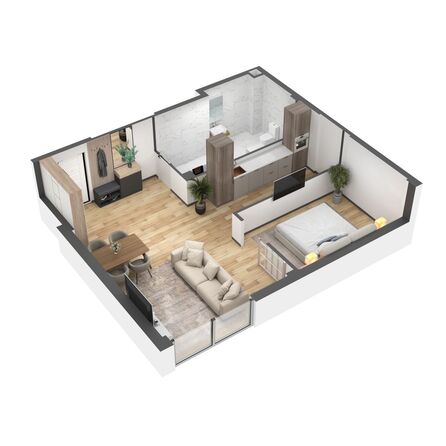 Планировка 2-комн 64,4, 64,8 м²