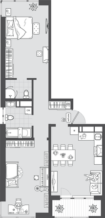 Планировка 2-комн 68,1 м²