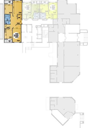 Планировка 3-комн 89,7 м²