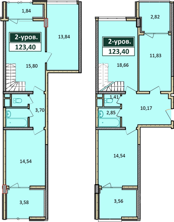 Планировка 5-комн 12,34 м²