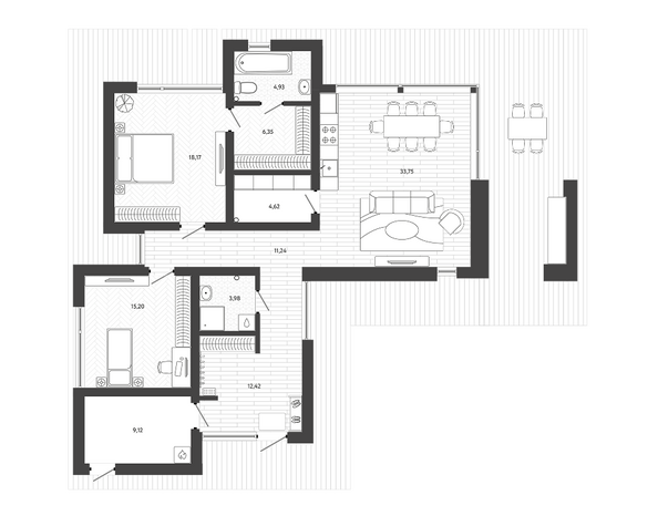 Планировка  144,68 м²