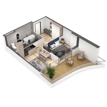 Планировка 2-комн 50,8 м²