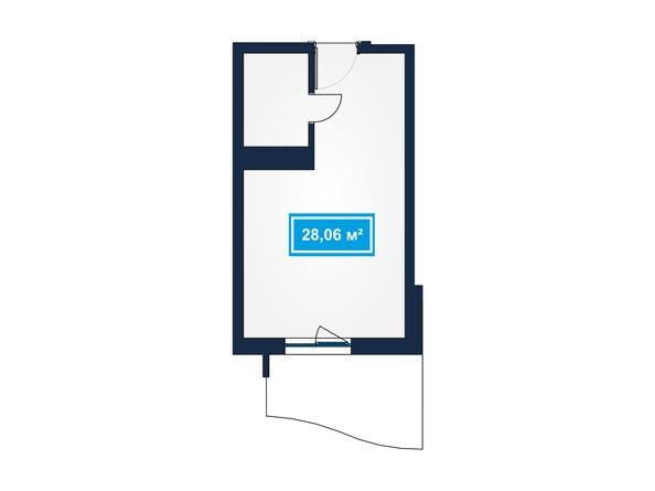 Планировка 1-комн 25,85 - 28,06 м²