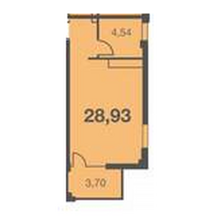 Планировка Студия 28,93 м²