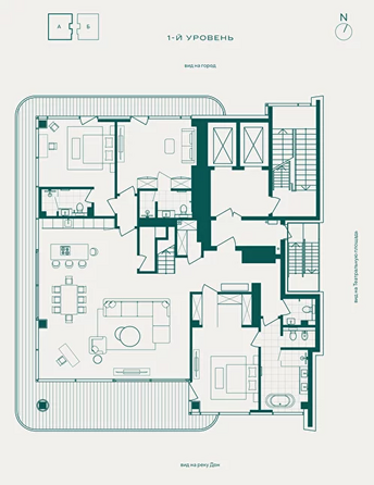 Планировка 6-комн 300 м²