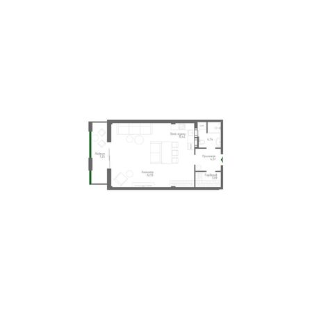Планировка Апартамент 62,38 м²