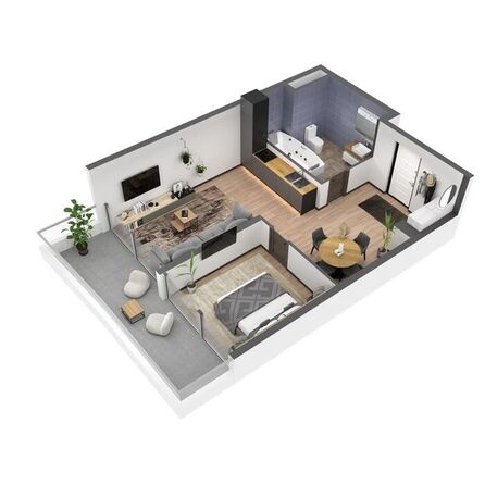 Планировка 2-комн 58,3 м²