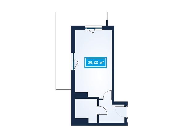 Планировка 1-комн 25,79 - 36,43 м²