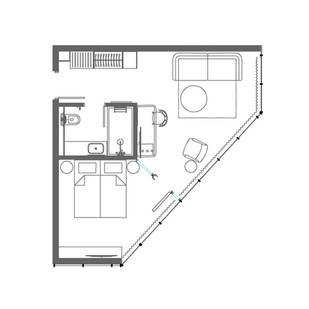 Планировка Номер 34 м²