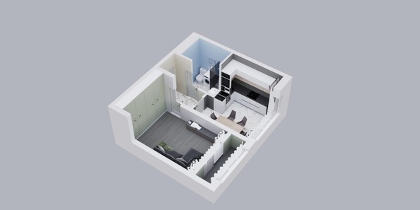 Планировка 1-комн 40,11 м²