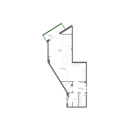Планировка Апартамент 79,41 м²