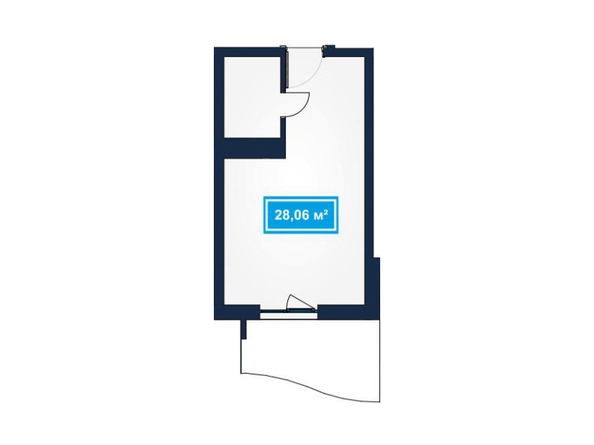 Планировка 1-комн 25,85 - 28,06 м²