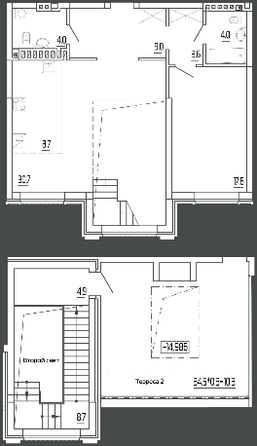 Планировка 3-комн 93 м²