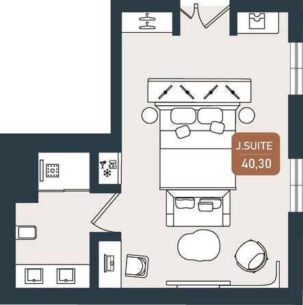 Планировка Номер 40,3 м²