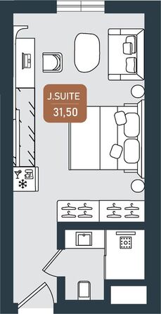 Планировка Номер 31,5 м²