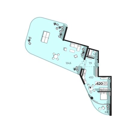 Планировка 4-комн 192,8 м²
