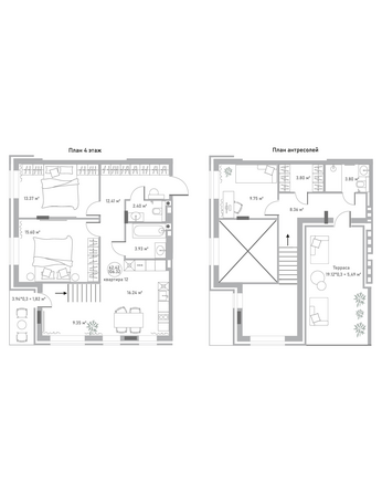 Планировка 3-комн 106,32 м²