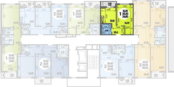 Планировка 1-комн 36,8 м²