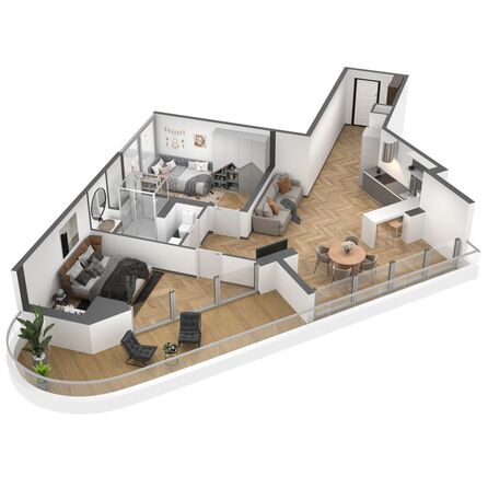 Планировка 3-комн 170 м²