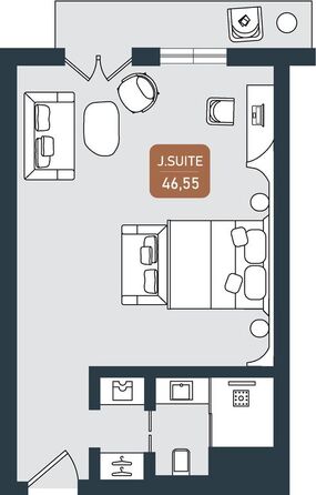 Планировка Номер 46,55 м²