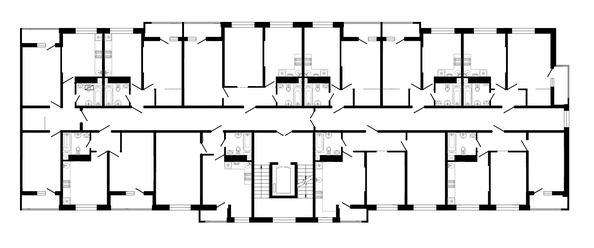 Типовая планировка этажа, подъезд 2