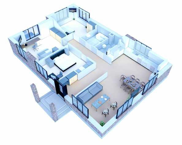 Планировка дома 3D