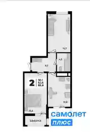 
  Продается 2-комн. квартира 55.9 м², в ЖК Родной дом 2, литер 1. Фото 8.