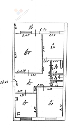 
   Продам 3-комнатную, 62.9 м², Кубанская ул, 22

. Фото 1.