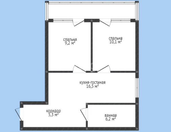 
   Продам 2-комнатную, 53 м², 

. Фото 8.