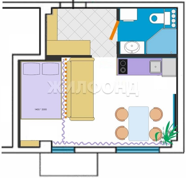 
   Продам студию, 25 м², Молодогвардейская ул, 2/80

. Фото 6.