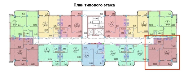 
   Продам 2-комнатную, 50.56 м², Донская ул, 104

. Фото 2.