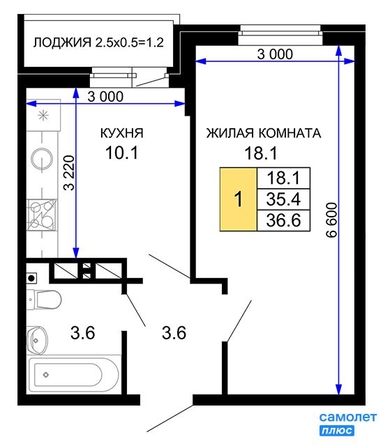 
   Продам 1-комнатную, 36.6 м², Позднякова ул, 2 к20

. Фото 8.