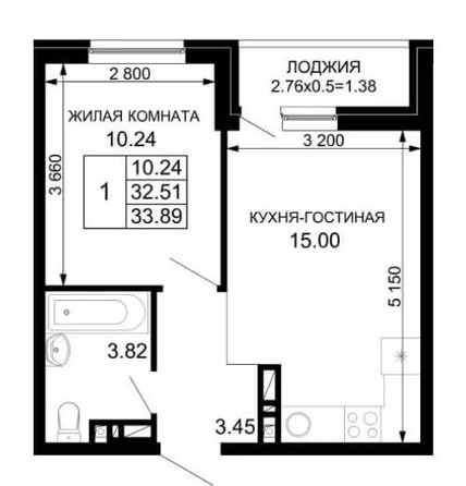 
   Продам 1-комнатную, 33.89 м², Скандинавская ул, 1к6

. Фото 6.