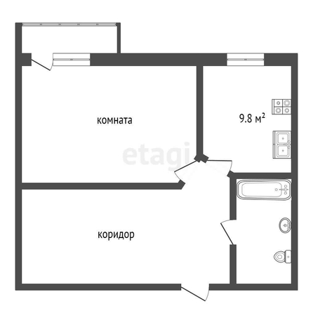 
   Продам 1-комнатную, 40 м², Московская ул, 144/2

. Фото 9.