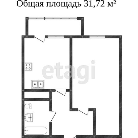 
   Продам 1-комнатную, 30.8 м², Тургенева ул, 33/1  1

. Фото 34.