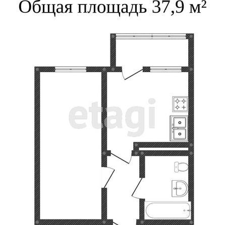 
   Продам 1-комнатную, 37.8 м², Западный Обход ул, 39/2/3

. Фото 11.