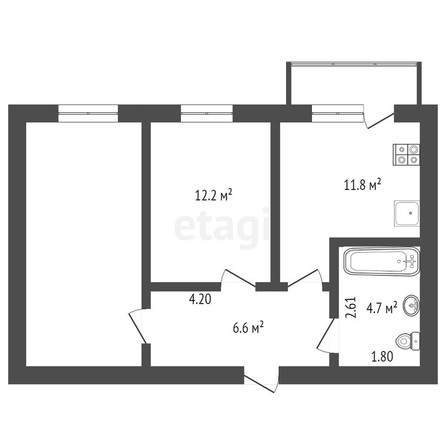 
   Продам 2-комнатную, 54.1 м², Суздальская ул, 15

. Фото 15.