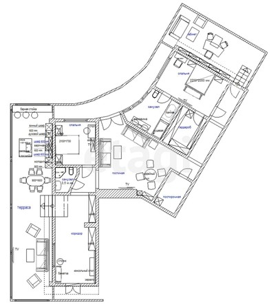 
   Продам 3-комнатную, 150.4 м², Кубанская Набережная ул, 31  1

. Фото 16.