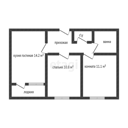 
   Продам 2-комнатную, 49.5 м², 1-й Лиговский пр-д, 2  2

. Фото 9.