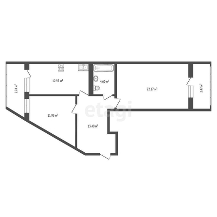 
   Продам 2-комнатную, 67.6 м², Кожевенная ул, 22

. Фото 20.